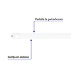 Tubo LED T8 36W FA8,6500K blanca fría, opalino, VOLTECK 3