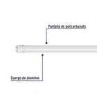 Tubo LED T8 18W G13, 6500K blanca fría, opalino, VOLTECK 2