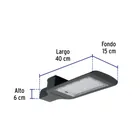 Luminario suburbano LED 60 W 6500 K, sensor de luz, VOLTECK 3