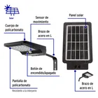 Luminario suburbano solar LED 4 W 6500 K con sensor de luz 2