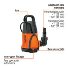 Bomba sumergible plástica, 1/2 HP para agua limpia, TRUPER 2