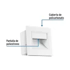Luminario LED empotrable de cortesía 1W 3000K blanco VOLTECK 2