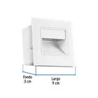 Luminario LED empotrable de cortesía 1W 3000K blanco VOLTECK 3