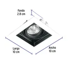 Luminario empotrable con 1 spot dirigible, blanco, VOLTECK 3