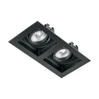 Luminario empotrable con 2 spots dirigibles, negro, VOLTECK 1