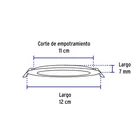 Luminario LED plafón 6W 6500K ultradelgado redondo, VOLTECK 3