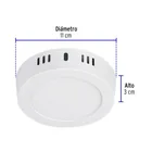 Luminario LED plafón 6W 6500K, redondo, blanco, VOLTECK 2