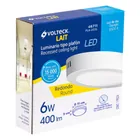 Luminario LED plafón 6W 6500K, redondo, blanco, VOLTECK 5