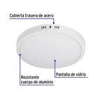 Luminario LED plafón 24W 6500K, redondo, blanco, VOLTECK 4