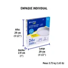 Luminario LED plafón 24W 6500K, redondo, blanco, VOLTECK 6