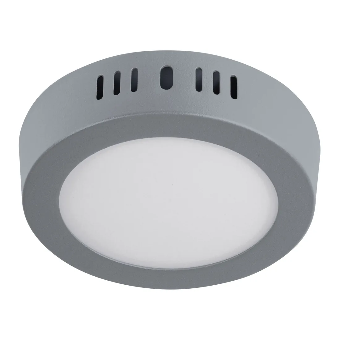 Luminario LED plafón 6W 6500K, redondo, gris, VOLTECK