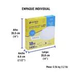 Luminario LED plafón decorativo 18W 6500K, liso, BASIC 6