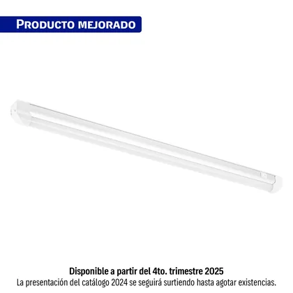 Luminario lineal LED 12W, 6500K, ultradelgado, para gabinete