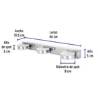 Luminario LED de pared para baño 10W 4000K, 3 spots, VOLTECK 4