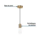 Socket colgante metálico, hierro antiguo, VOLTECK 2