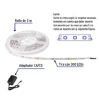 Tira LED 40 W para interior y exterior, 5 m, RGB, VOLTECK 2