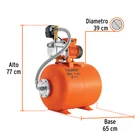 Equipo hidroneumático 50L, jet inoxidable 1/2 HP, TRUPER 4