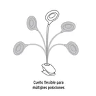 Lámpara escritorio LED 4 W recargable c/clip, 3 intensidades 3
