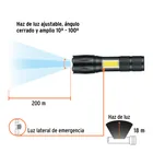 Linterna de 1 LED 270 lm con luz de emergencia, recargable 7