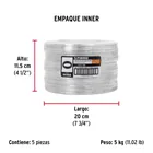 Rollo de 1 kg alambre galvanizado, calibre 18, FIERO 4