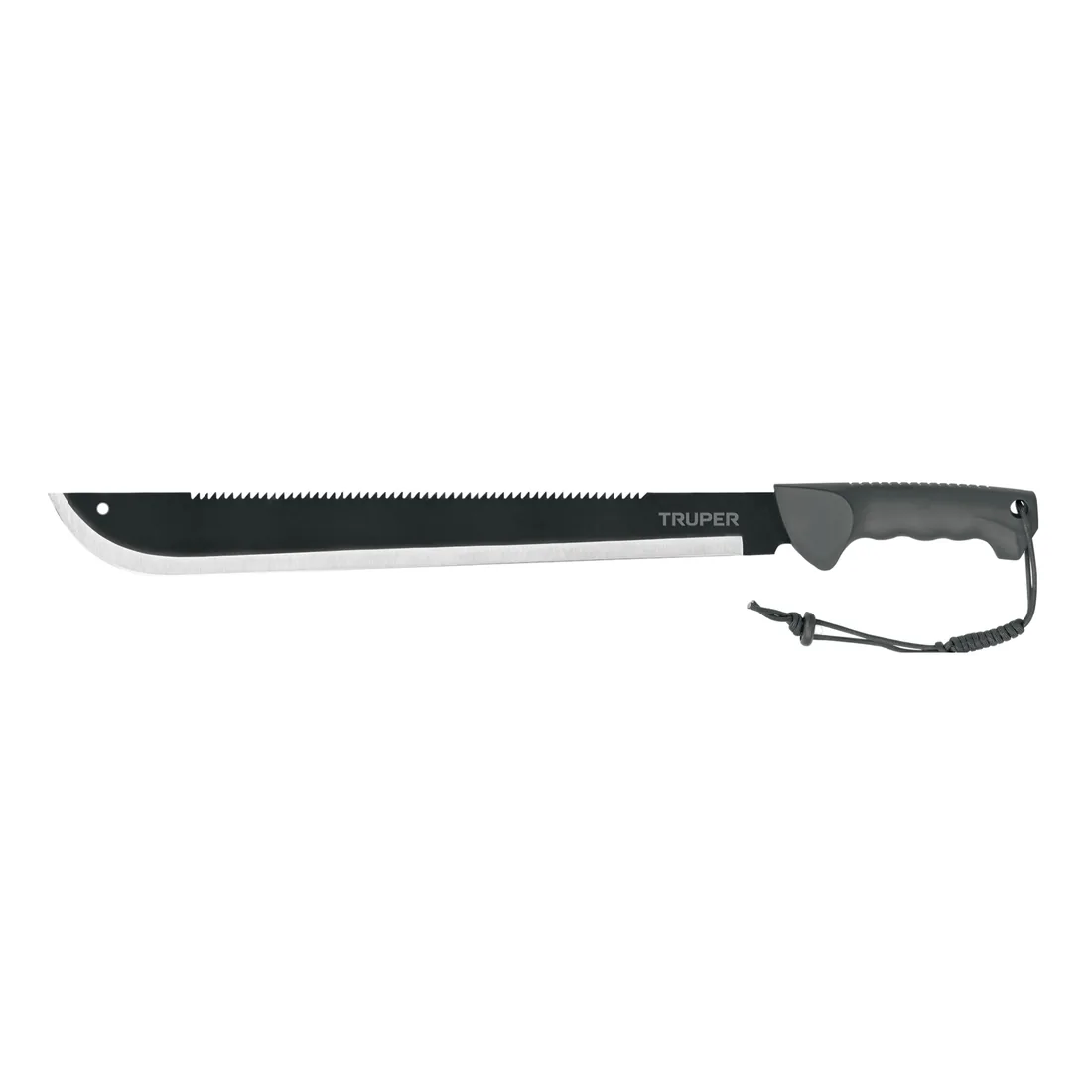 Machete doble filo 18', cacha inyectada, con funda, TRUPER