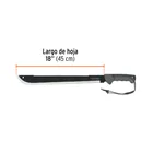 Machete doble filo 18', cacha inyectada, con funda, TRUPER 3