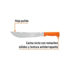 Machete rambo 12', cacha remachada naranja, TRUPER 2