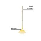 Escoba metálica para jardín, curva, 20 dientes, mango 48' 3