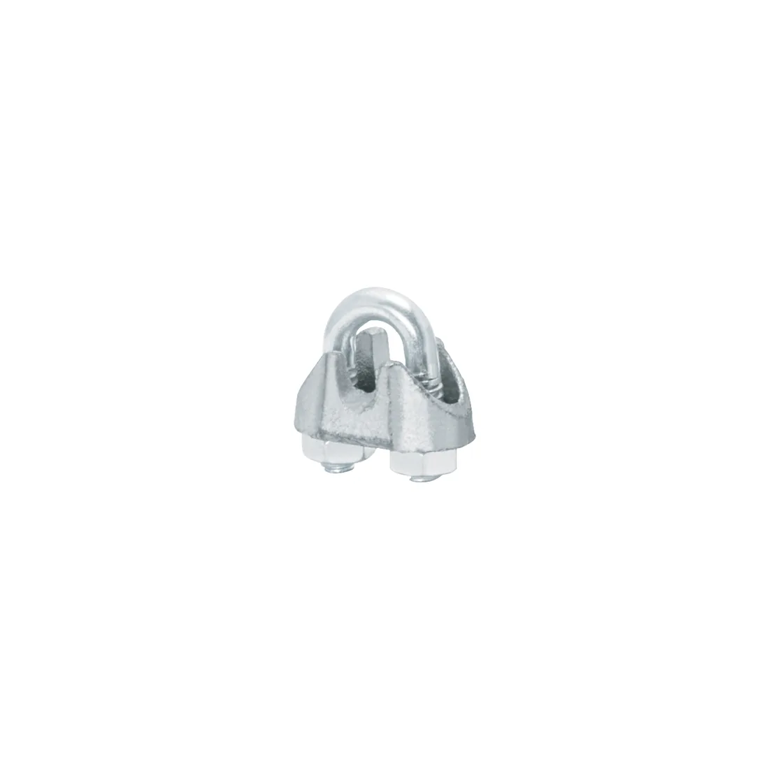 Bolsa c/100 nudos (perros) de hierro p/cable de 1/8', FIERO