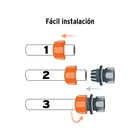 Conector 1/2' hembra de ABS con tuerca de ajuste manual 3