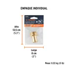 Conector 3/4' macho de latón sólido para manguera, TRUPER 4