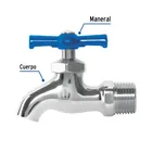 Llave de nariz de latón cromado, 135 g, entrada 1/2', FOSET 2