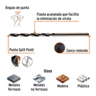 Broca HSS 7/64' Trugold para metal, TRUPER EXPERT 3