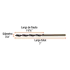 Broca HSS 7/64' Trugold para metal, TRUPER EXPERT 4