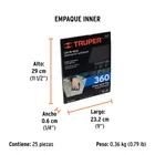 Lija de agua grano 360 de carburo de silicio, TRUPER 5