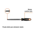 Lima plana muza 6' con mango Comfort Grip, TRUPER 2