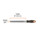 Lima plana bastarda 8' con mango Comfort Grip, TRUPER 3
