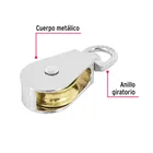 Garrucha para noria giratoria 1' sencilla niquelada, FIERO 2