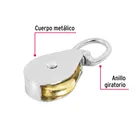 Garrucha para noria giratoria 1-1/2'sencilla niquelada,FIERO 2