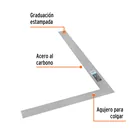 Escuadra 16'x24' de acero para cantero, TRUPER 2
