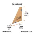 Escuadra 8'x12' de acero para cantero, TRUPER 4