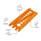 Regleta medidora de tuercas y tornillos, std y mm, TRUPER 3