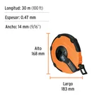 Cinta métrica larga 30m fibra de vidrio, carcasa plástica 4