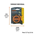 Flexómetro Auto-Lock contra impactos 5 m cinta 19 mm, TRUPER 6