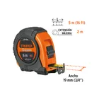 Flexómetro Gripper contra impactos 5 m cinta 19 mm, TRUPER 3