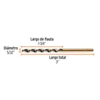 Broca HSS 5/32' Trugold para metal, TRUPER EXPERT 4