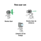 Tripié telescópico para nivel láser, altura max. 1.45 m 6