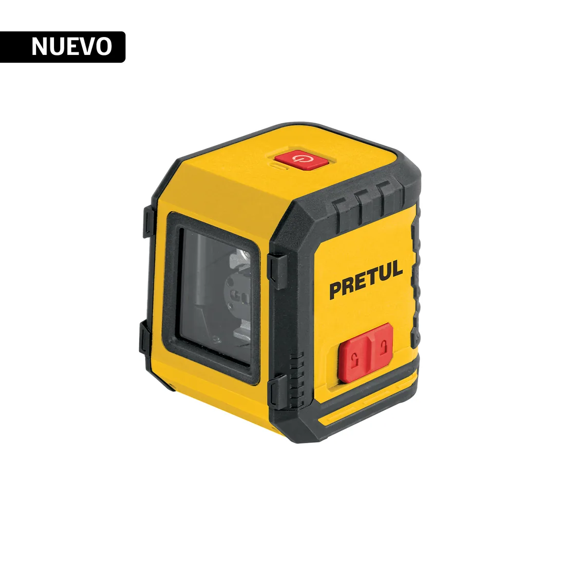Nivel láser rojo, alcance 5 m, de pilas, PRETUL