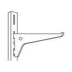 Ménsula plana blanca para cremallera sencilla, 30cm, FIERO 2
