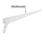 Ménsula plana blanca para cremallera sencilla, 30cm, FIERO 3